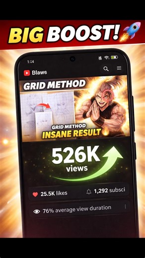 “Grid Method Drawing 😱 → INSANE Anime Transformation 🔥 #shorts”