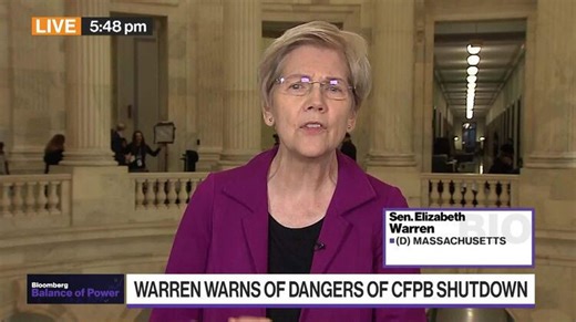 Warren Warns of Dangers of CFPB Shutdown
