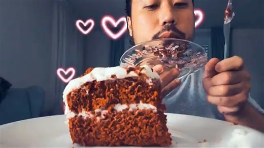 [Bubble][自用]ASMR Plate Licking Red Velvet Cake
