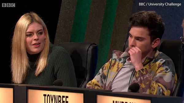 Viewers spot teammates' chemistry on University Challenge
