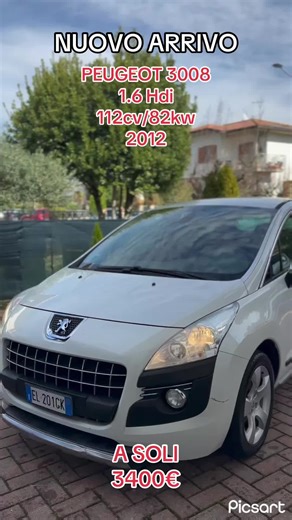 Dji Dji Auto Perugia Propone ✅Peugeot 3008 ✅1.6HDi ✅112cv/82kw ✅2012 ✅euro5 ✅231000km ✅cruise control ✅cinghia di distribuzione cambia a 191000km ✅colore bianco perlato ✅gomme al 95% ✅si valuta permuta Auto perfettamente funzionante, molto bella. Prezzo: 3400€ escluso passaggio di proprietà Per info 3337021875/3925344407 Per qualsiasi prova ci troviamo a Petrignano D’Assisi (PG) SOLO CON APPUNTAMENTO #perte #djidjiautoperugia #assisi #venditaonline #peugeot3008