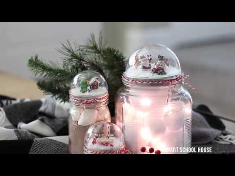 Mason Jar Lid Snow Globe