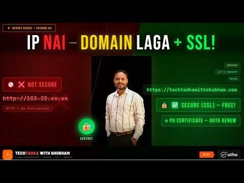 App Ko Domain Se Live Karo + Free SSL Lagao | Certbot + Nginx | Tech Tadka DevOps EP 04