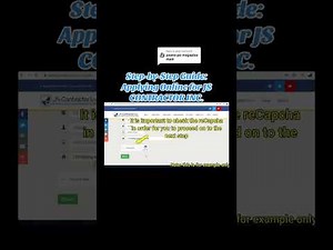 Step-By-Step Guide: Applying online for JS Contractor Inc.
