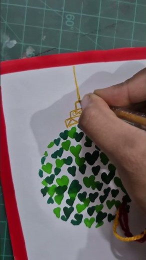 Crad for Christmas greetings 😱 easy method #christmas #youtube #diy #shorts