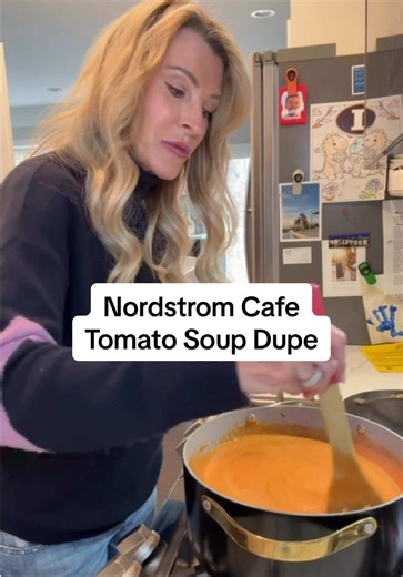 Nordstrom's Tomato Basil Soup Recipe 🍅👩‍🍳 -6 Tablespoons olive oil -5 large carrots, peeled and diced -1 large onion, sliced -1 Tablespoon dried basil, crushed -3 28-oz cans whole peeled Roma tomatoes -1 quart chicken broth -1 pint heavy cream -Salt and pepper to taste #souprecipe #recipesoftiktok #recipeideas #recipevideo #tomatosoup