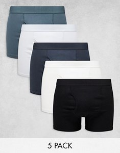 Weekday 5-pack boxer briefs in blue black and white | ASOS