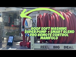 Soft Washing a Roof SOLO with the Super Pump Sweet 16 + Smart Blend Pro Remote manifold