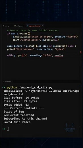 ➕📏 Append to Files and Check Size