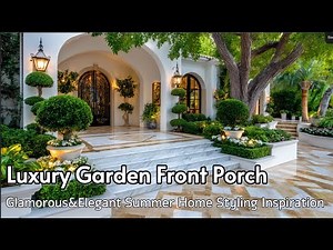 Luxury Garden Front Porch Decor Ideas 2025 | Glamorous and Elegant Summer Home Styling Inspiration