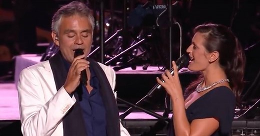 Andrea Bocelli Sings With Lovely Wife Beautiful Duet So Heavenly Moves Audience To Tears