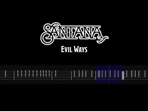 🎸 Evil Ways - Santana | Play Along Guitar Tab with Original Recording 🎶