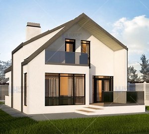 Proiect casa de vacanta parter cu mansarda (100 mp) - Anais