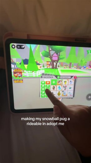 make a rideable snowball pug in adopt me! #pug #trend #adoptme #roblox #fyp