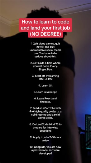 Check out the rest of the videos on my page to learn how to get started #coding #softwareengineer #computerscience #programming