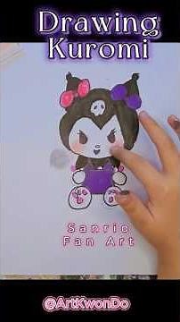 How to Draw Kawaii Kuromi in 3 Easy Steps! ✏️🖤 | Fan Art by 10-Year-Old Artist #kuromi #sanrio #art