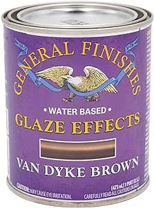 General Finishes Water Based Glaze Effects, 1 Pint, Van Dyke Brown