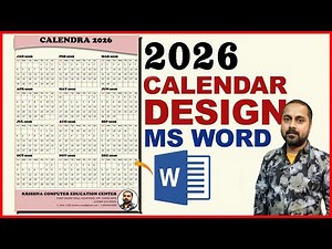 2026 का Calendar कैसे बनाये MS Word में | How to Create Calendar in Ms Word | Calendar Create Msword