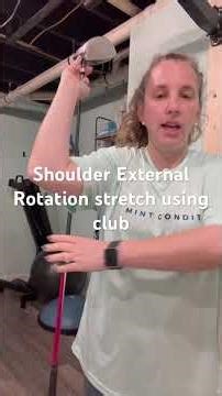 Shoulder External Rotation stretch using club. More tips and exercises on IG @mintconditionpt