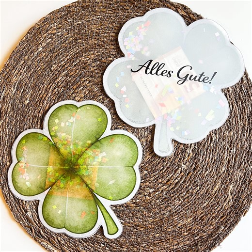 Lucky Clover Shaker Card Template, Money Gift Card, Printable Good Luck Card, Exam Gift, DIY Cash Gift, Instant Download - Etsy