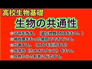 高校生物基礎「生物の共通性」