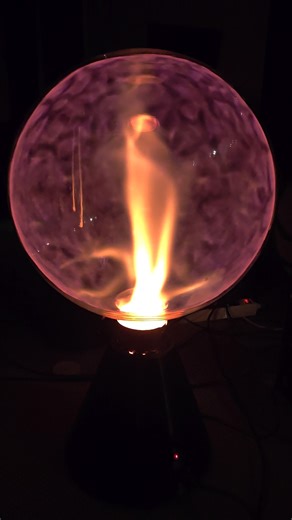 Neon Flower Plasma Globe