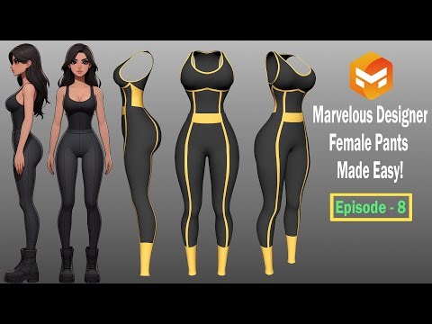 How to Model TIGHT Pants in Marvelous Designer Episode 8: Perfect Fit & Topology Secrets