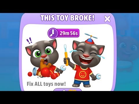 OMG! Talking Tom Broke All His Toys 😱 All My Toys Are Broken 😭 Talking Tom Fixes Everything! Please