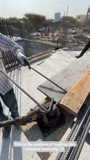 This is the process of making iron columns manually...!!!