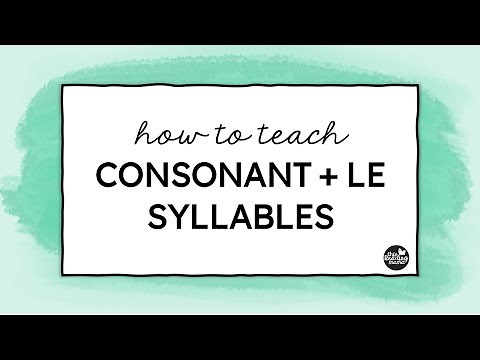 Teaching Final Stable Syllables