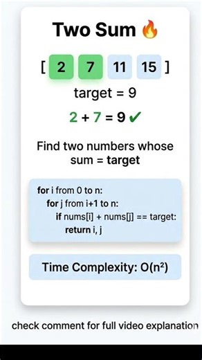 Two Sum 🔥 LeetCode #1 | Can You Solve This? 🤔 #shorts