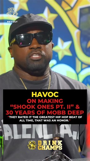 “They rated it the greatest hip hop beat of all time, that was an honor.” Havoc Of Mobb Deep speaks on creating Shook Ones Pt. II, 30 years of Mobb Deep’s legacy, and why owning back their publishing means so much. From making the beat that became the “greatest in hip hop” to keeping the group’s catalog alive, Havoc shows why Mobb Deep’s story is timeless. #DrinkChamps #Havoc #MobbDeep #ShookOnes #HipHop | Drink Champs