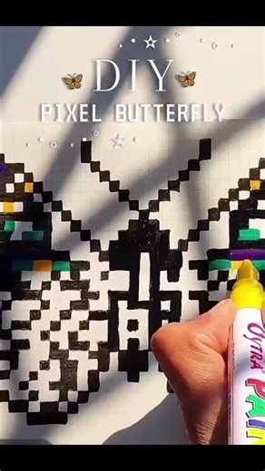 small wall decor pixel butterfly 🦋#diy thanks for watching 🤗🦋