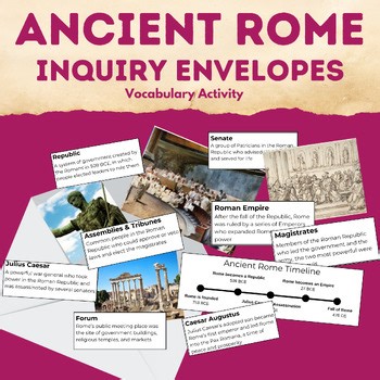 Ancient Rome Activity: Vocabulary Inquiry Envelopes for Middle School