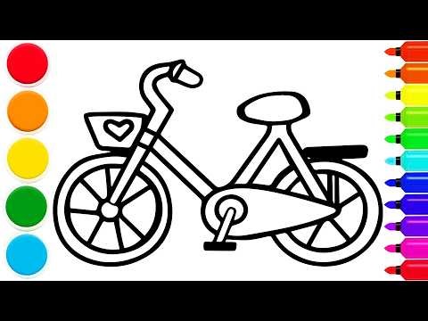 How to Draw a Cute Bicycle | Easy Step by Step Tutorial