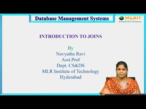 LEC15|Database Management Systems | Introduction to Joins by Mrs. Navyatha