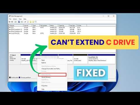 Can't Extend C Drive with Unallocated Space in Windows 11/ 10 (2026-Fix)