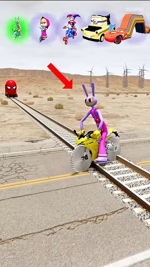 Big and Small McQueen Cars VS Train; Sandy Digital Lightning Here! - BeamNG.drive | N-Gaming