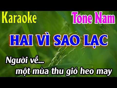 Karaoke Hai Vì Sao Lạc Karaoke Tone Nam Beat Chuẩn Nhất 2026 Karaoke Thanh Kiệt