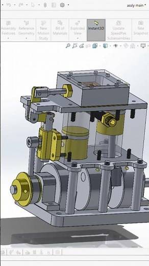 Two cylinder reciprocating air compressor #shorts