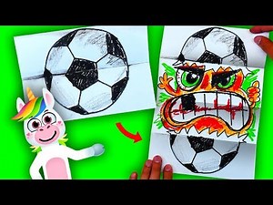 How to draw a do-it-yourself Surprise Soccer Ball - Folding Surprise