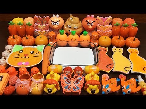 ORANGE SLIME | Mixing Random Things into Slime #86