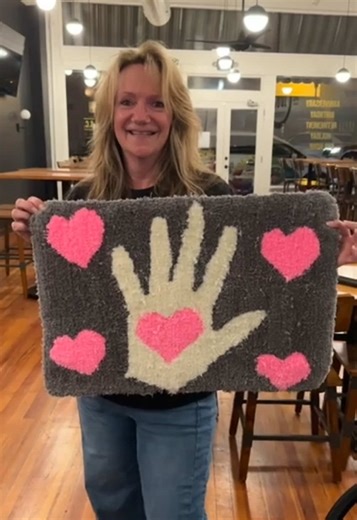 Watch this rug come to life during the Rug Tufting process! Available at both our Greenville studio and throughout South and North Carolina’s Mobile Studio! Send us your design and we help you make it happen! #tufting #tuftingrugs #crafts #northcarolina #southcarolina