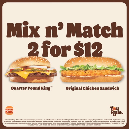 327K views · 39 reactions | Flame-grilled burger and Original Chicken? Yes. | Burger King Canada | Facebook