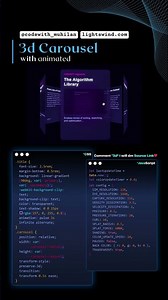 Animated 3D Carousel #codewith_muhilan #css #coding #carousel