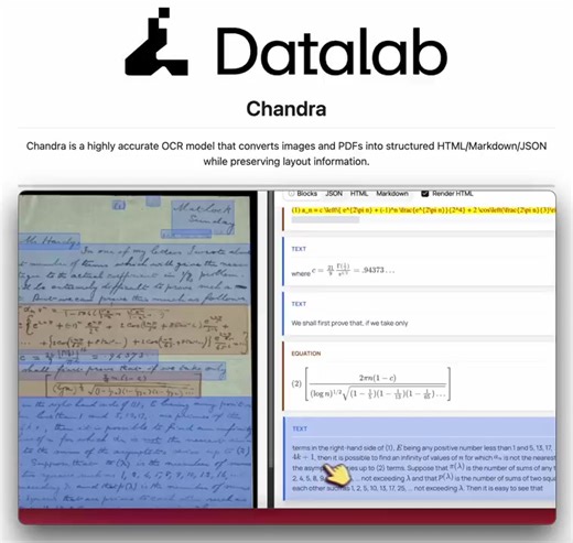 14K views · 158 reactions | This new OCR model! Datalab's Chandra topped independent benchmarks and beat the previous best dots-ocr. - Supports 40+ languages - Extracts complex texts, tables, and formulas easily. -/github.com/datalab-to/chandra | Md Ismail Sojal | Facebook