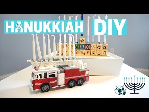 DIY MENORAH HANUKKIAH - Hanukkah Crafts with Kids
