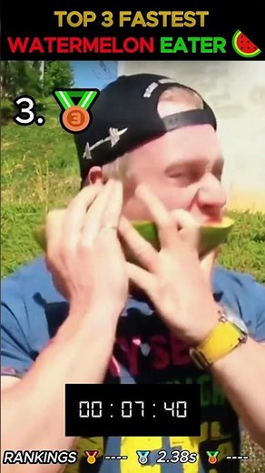 Top 3 Fastest Watermelon Eater in the World😳🍉