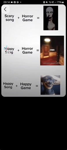 Happy song+Scary game