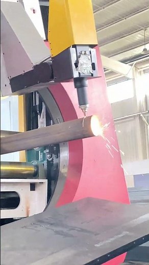 KT12 12KW rotary table laser cutting machine with beveling